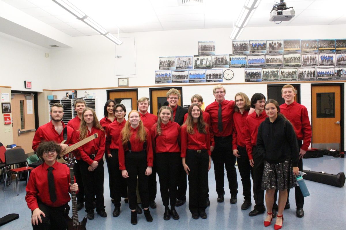 Members of Central's Jazz Band pose for a picture before their performance at East High School on November 7th.