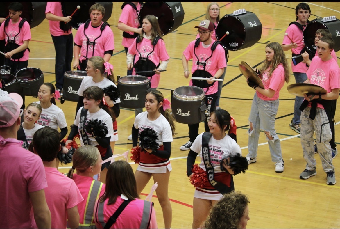 Central’s Band Heads Off to State with a Sweet Sendoff from the Spirit Squad
